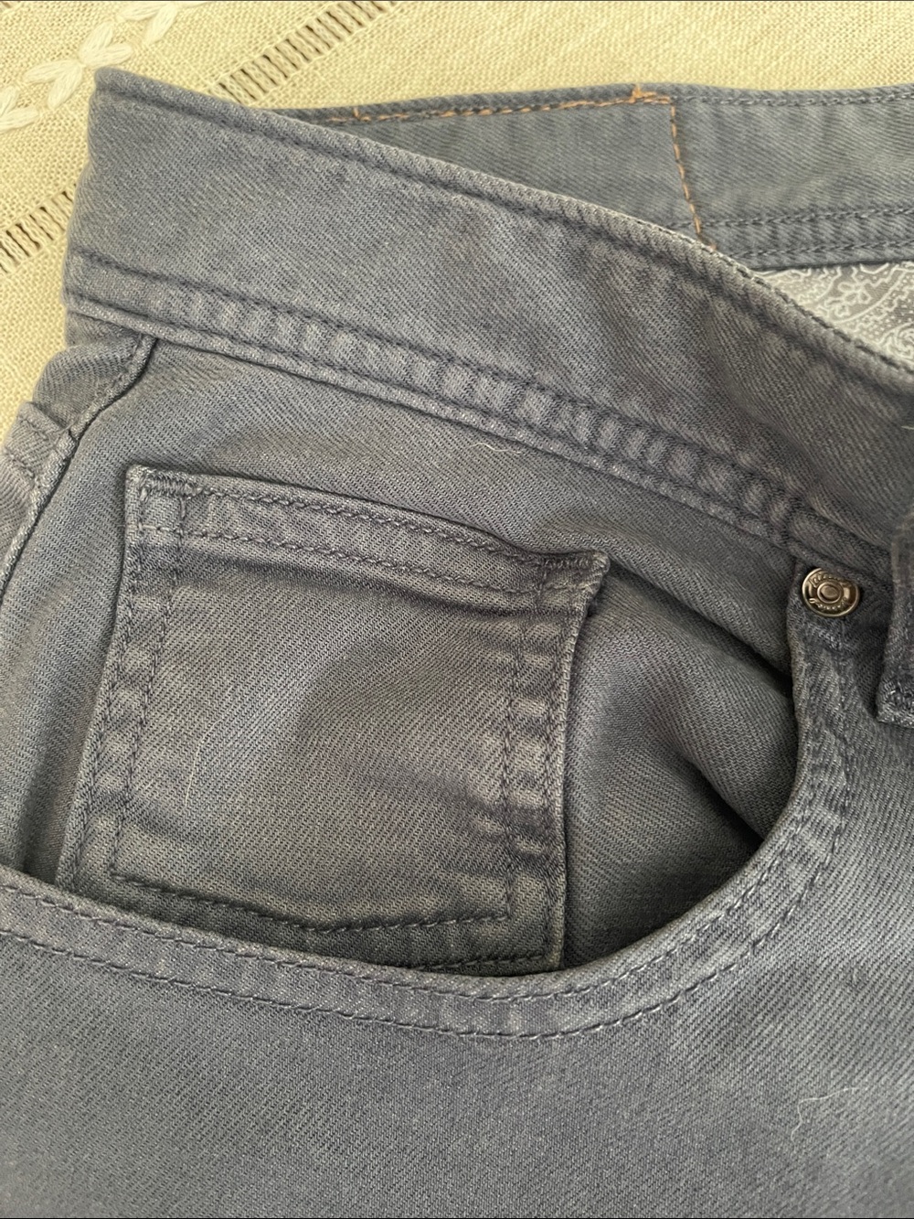 johnnie-O Slim Straight Jeans in Navy - Picture 3 of 4